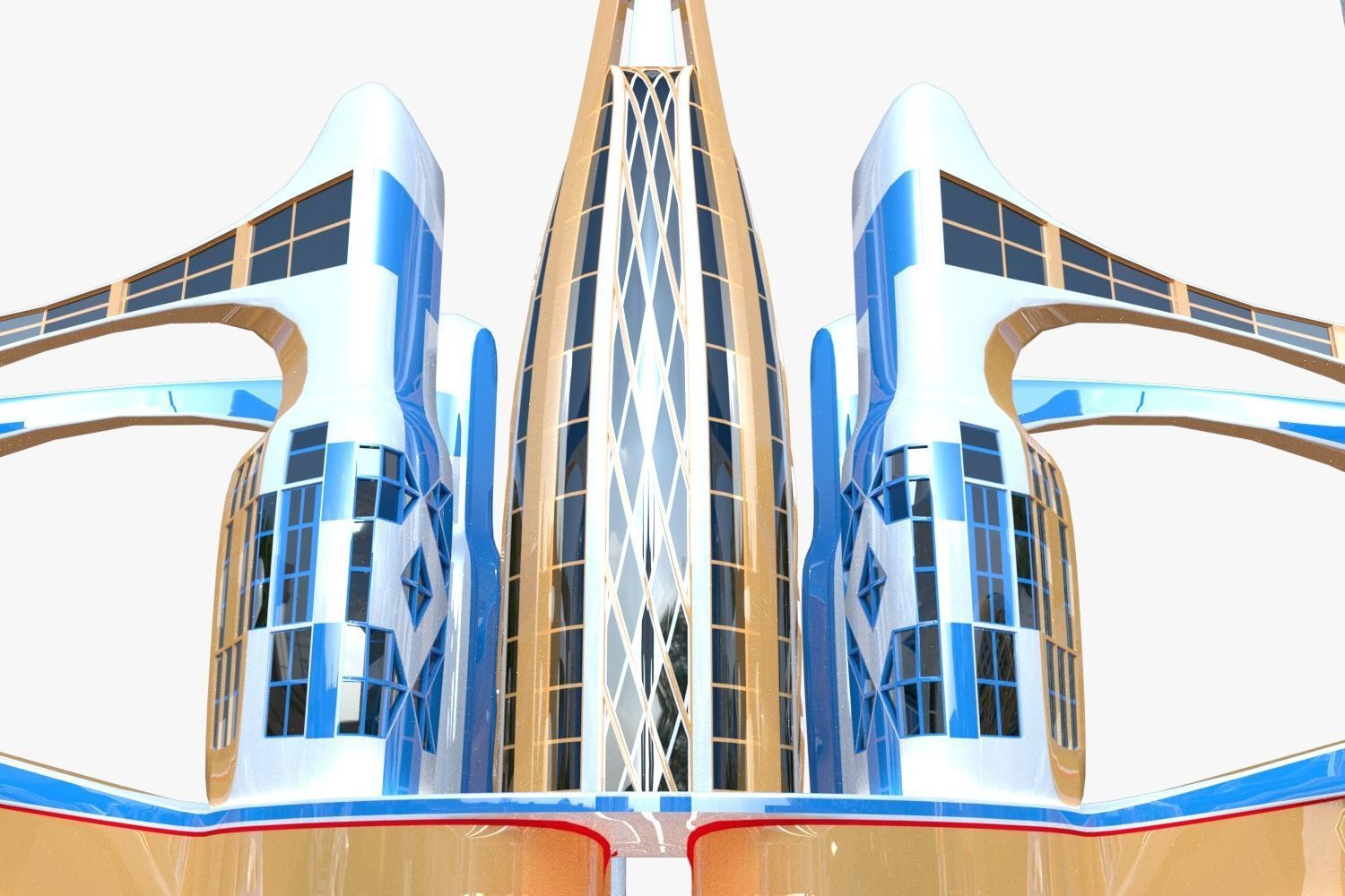 Future city V 3D model_8