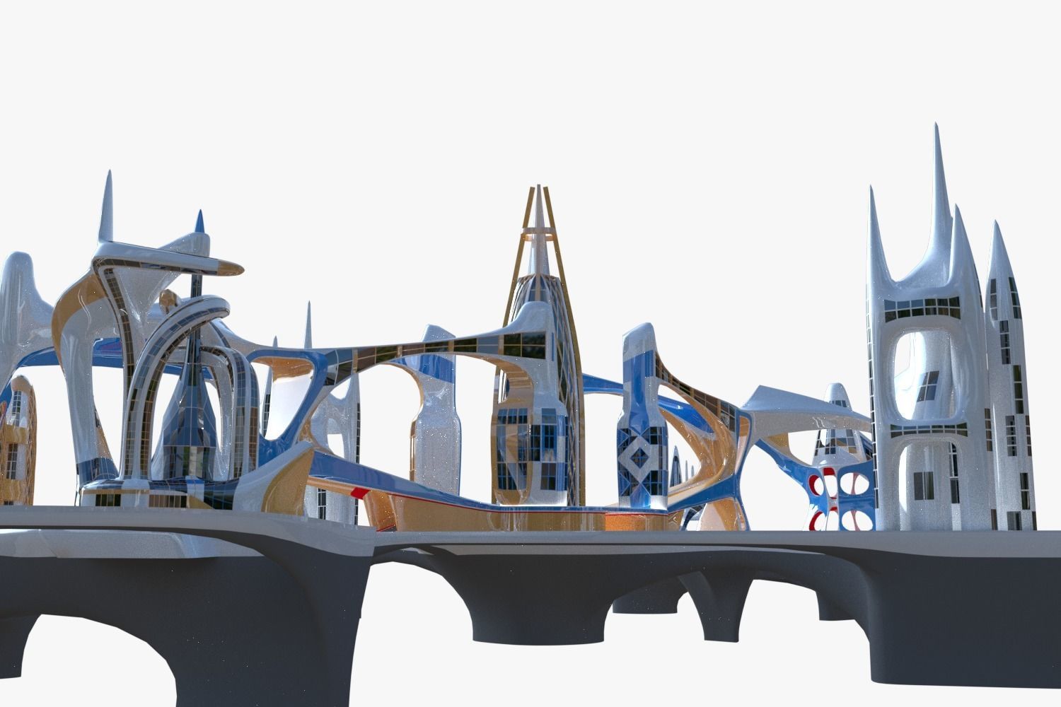 Future city V 3D model_6