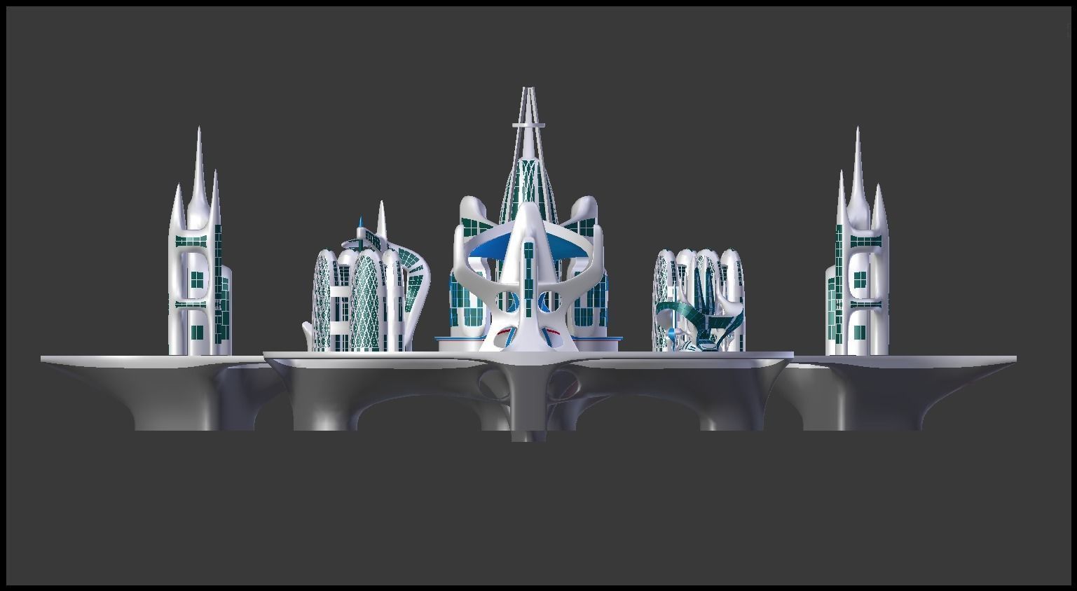 Future city V 3D model_19