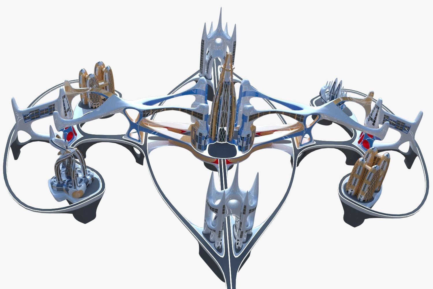 Future city V 3D model_3