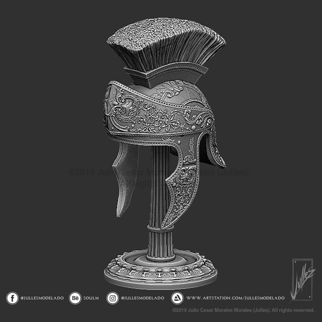 Roman helmet V01 3D print model_2