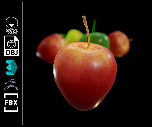 apple Low-poly 3D model