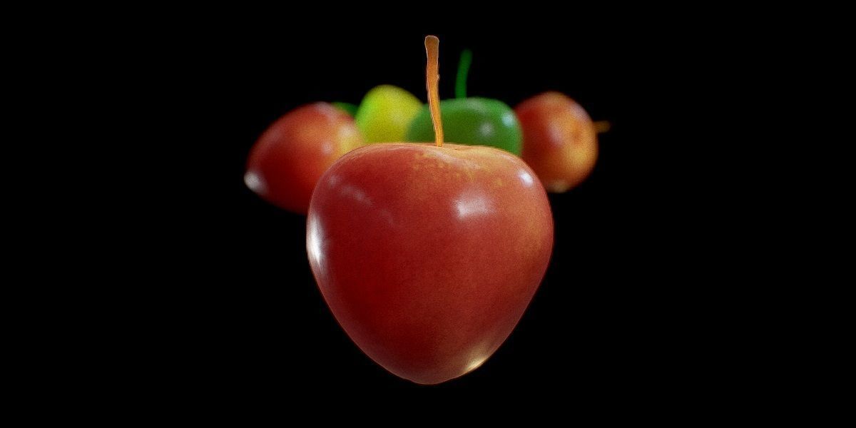 apple Low-poly 3D model_3