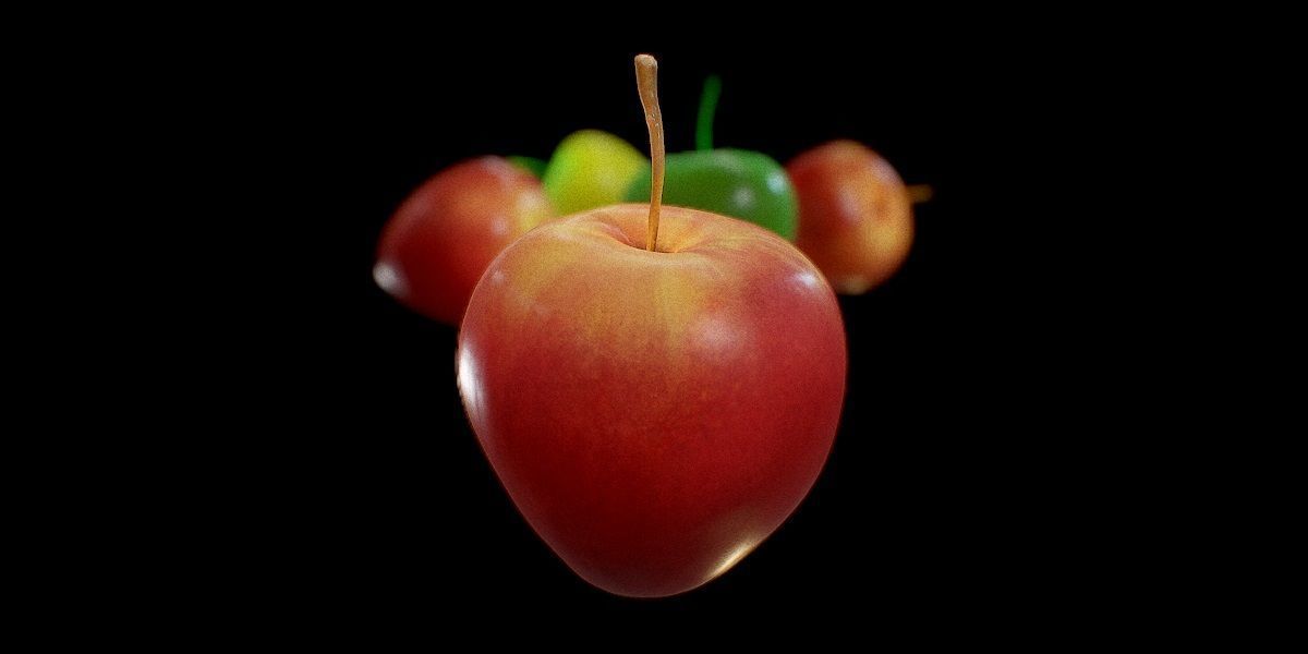 apple Low-poly 3D model_9