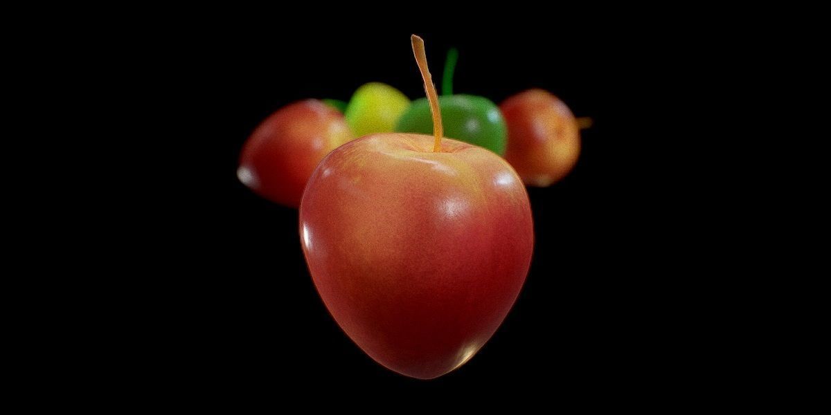 apple Low-poly 3D model_1