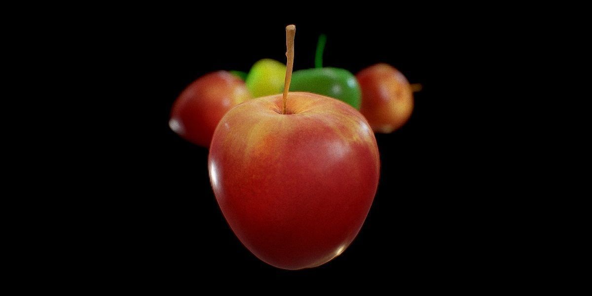 apple Low-poly 3D model_8