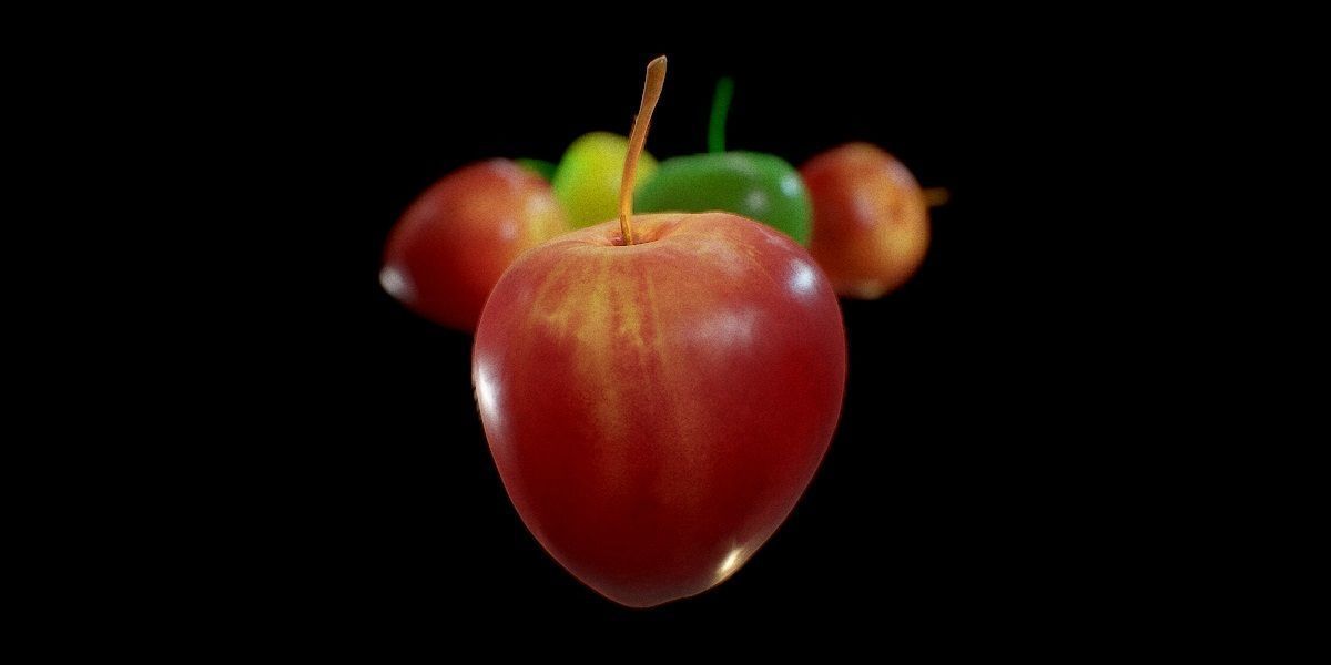 apple Low-poly 3D model_6