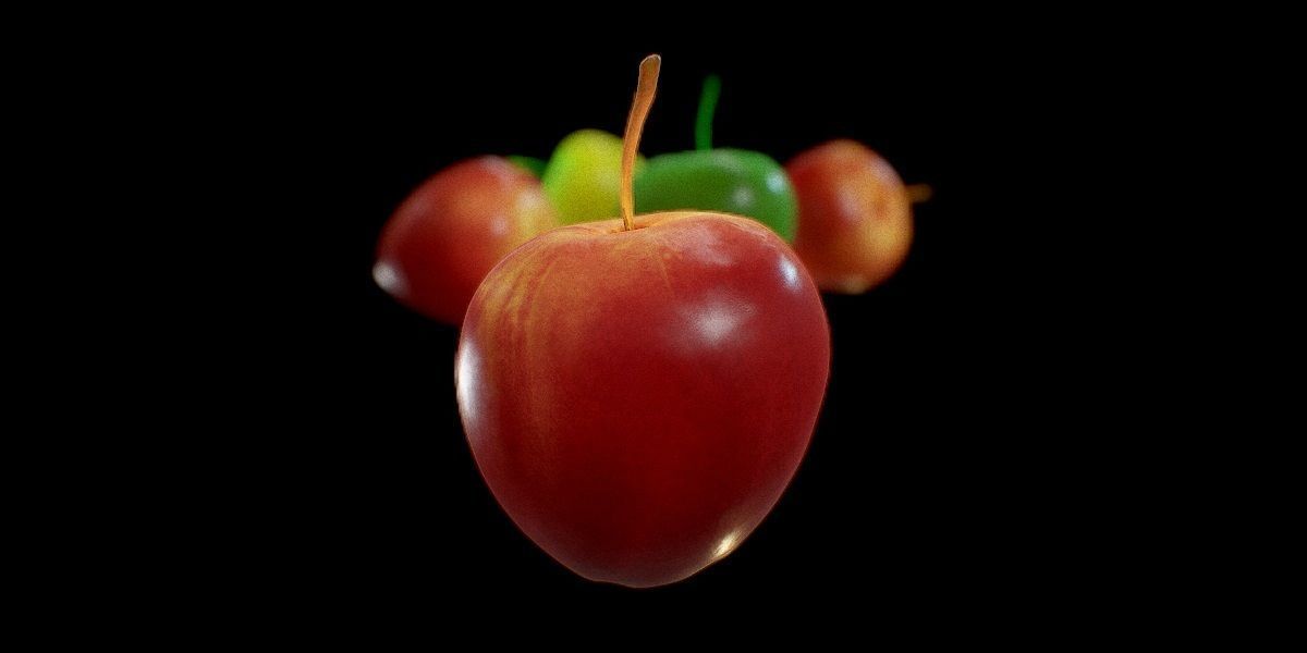 apple Low-poly 3D model_5