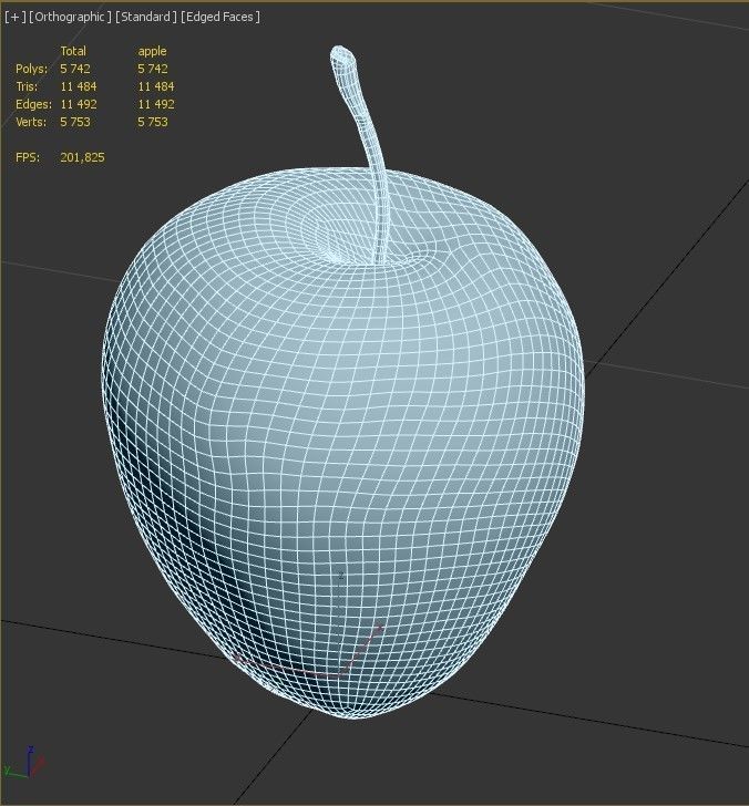apple Low-poly 3D model_10