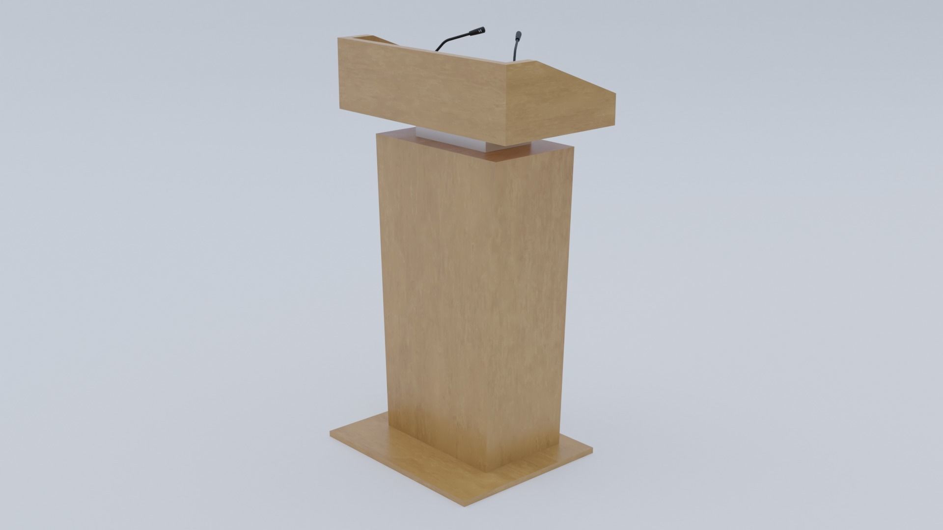 Presidential Pulpit Low-poly 3D model_2