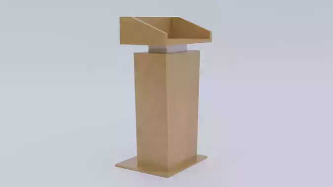 Presidential Pulpit Low-poly 3D model