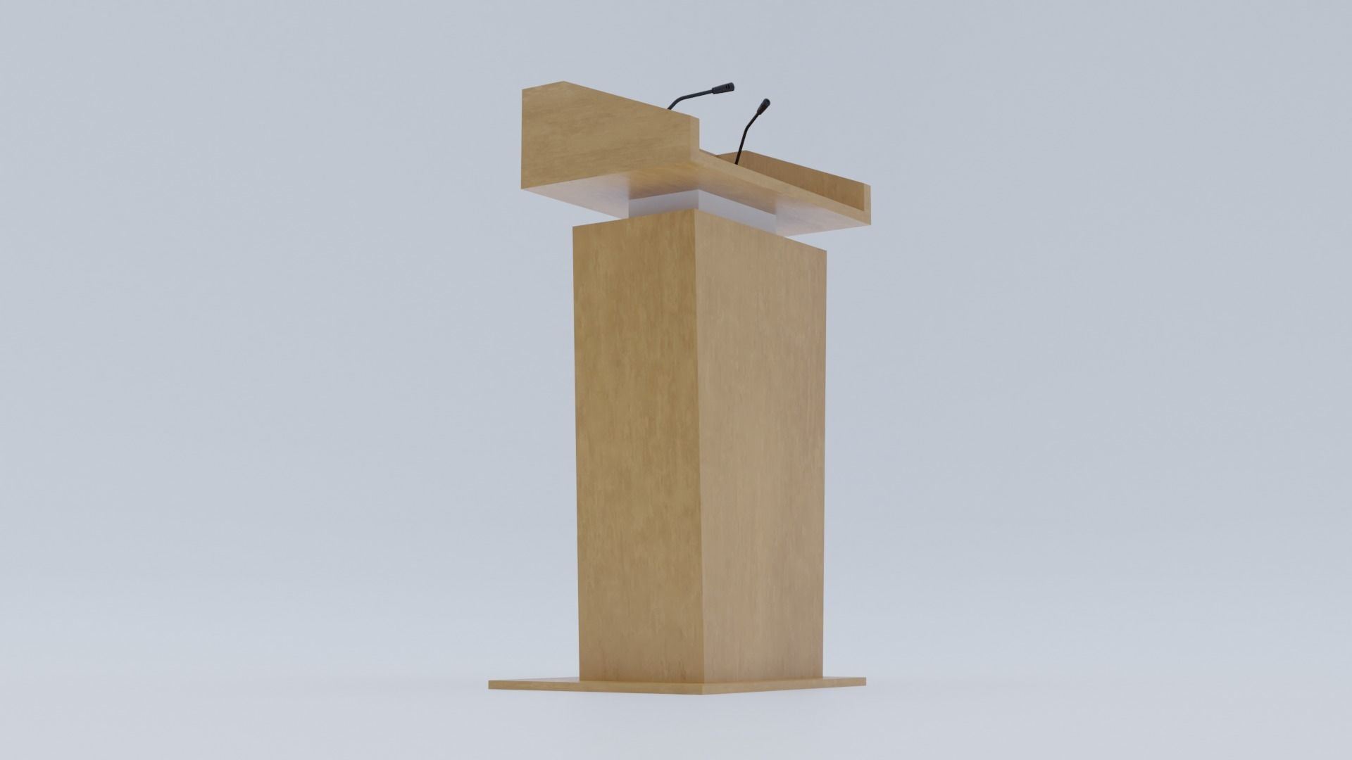 Presidential Pulpit Low-poly 3D model_9