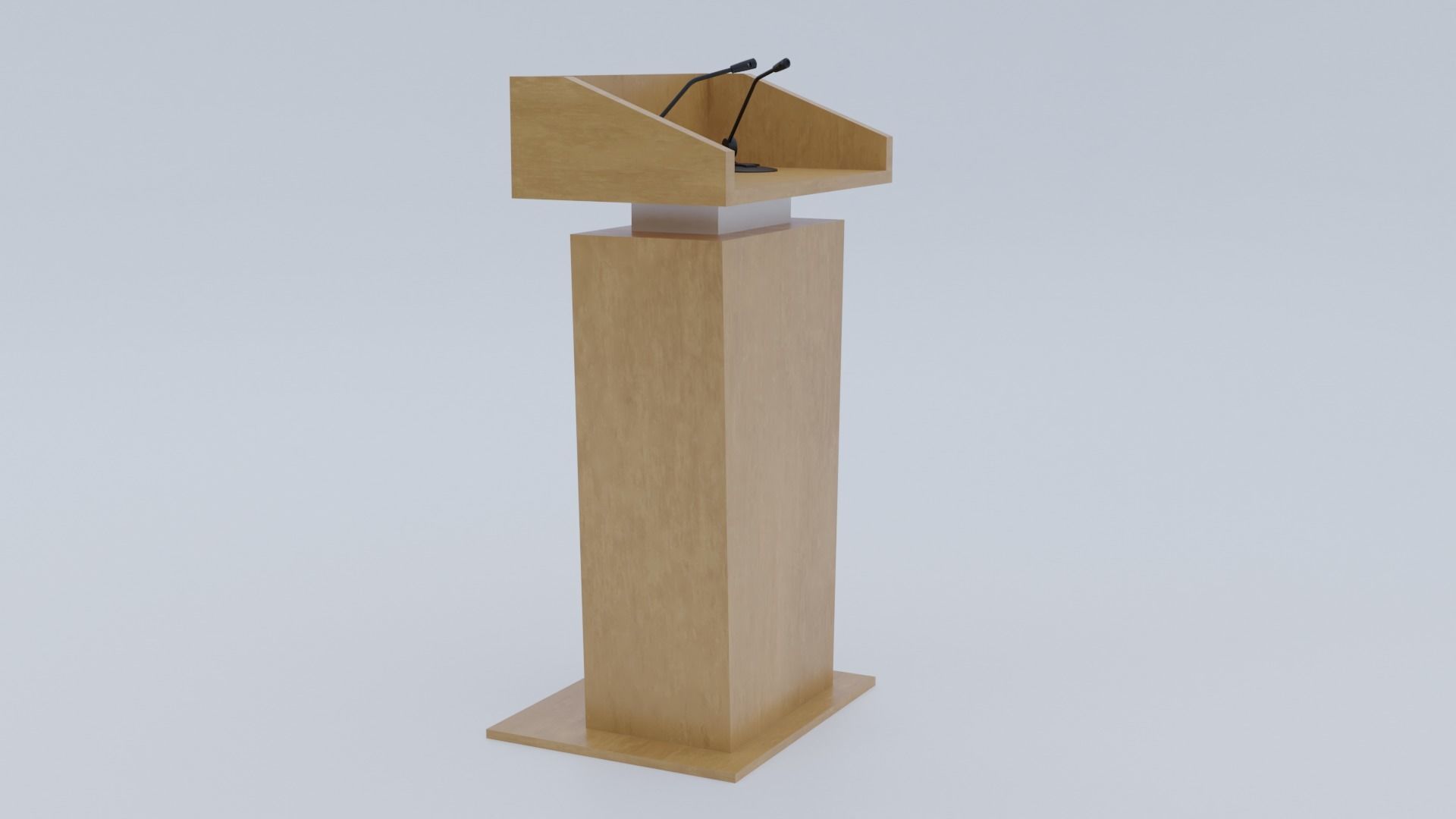 Presidential Pulpit Low-poly 3D model_3