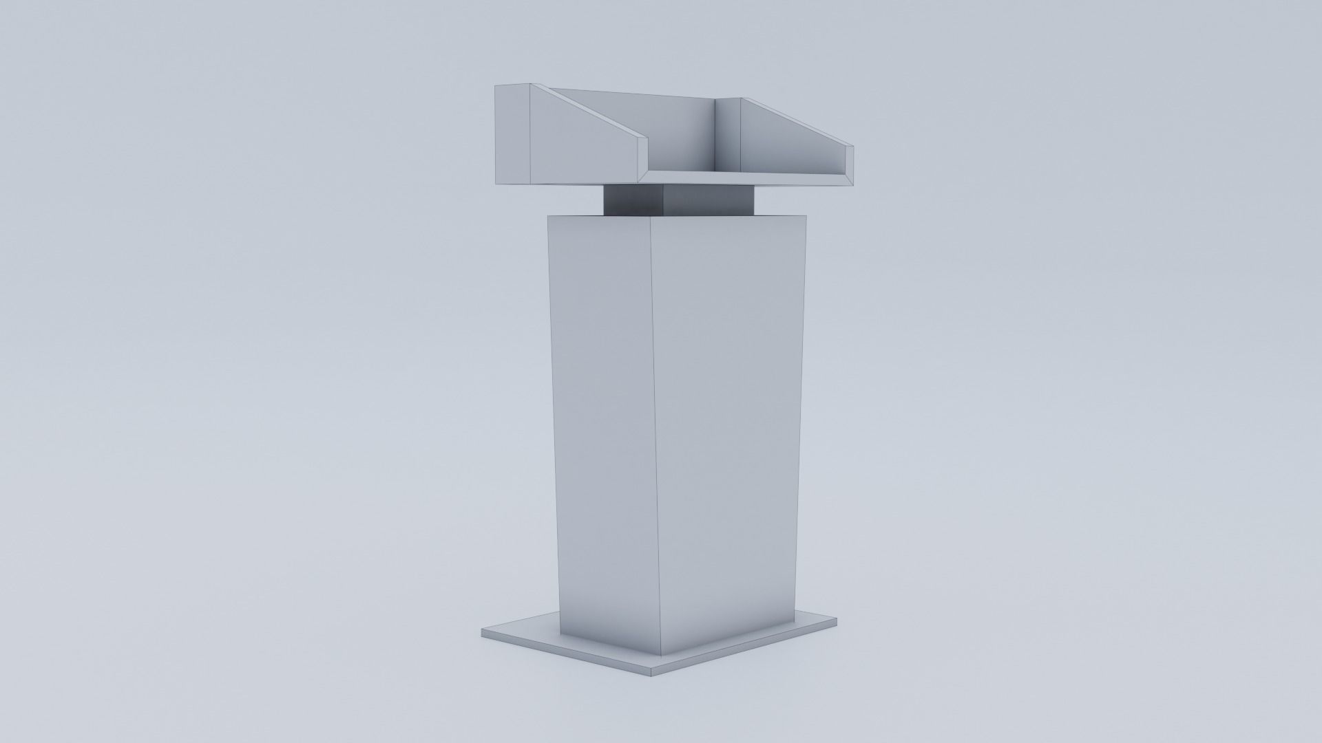 Presidential Pulpit Low-poly 3D model_25