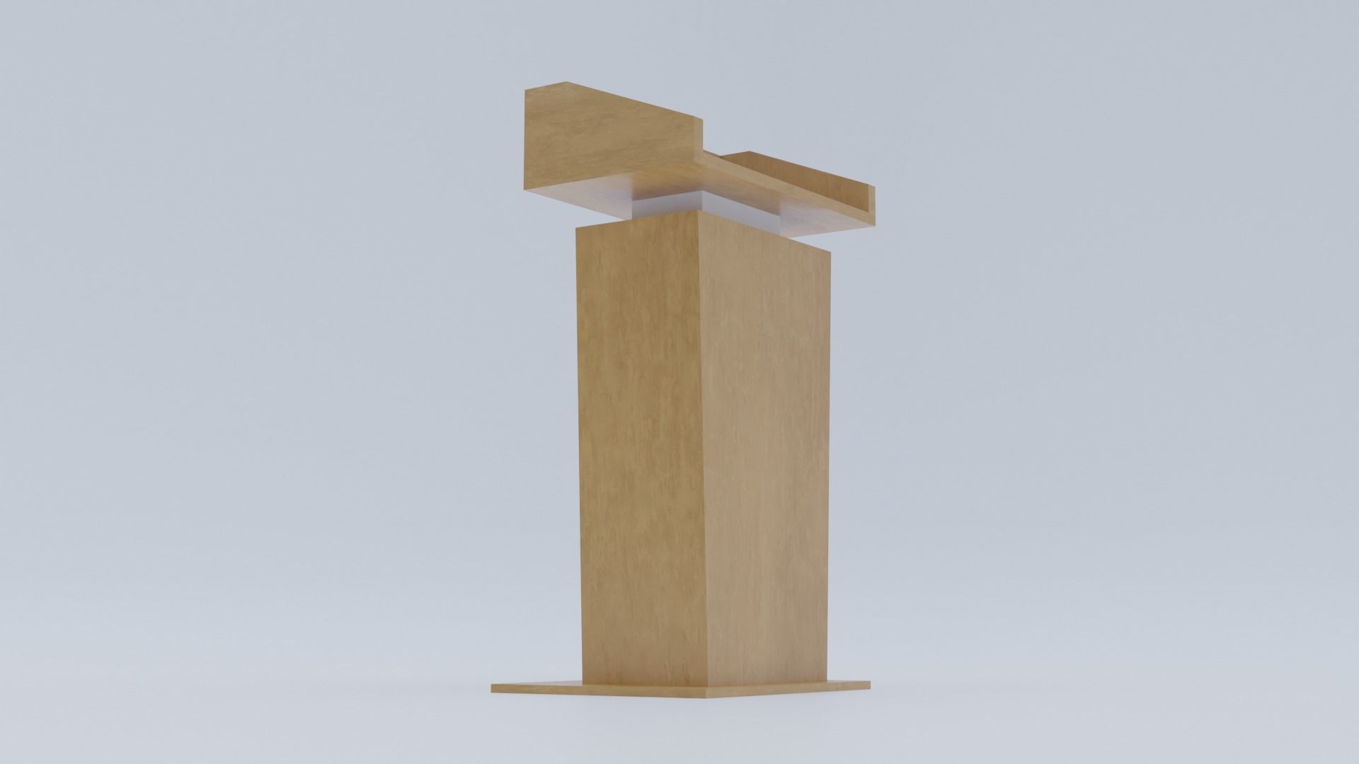 Presidential Pulpit Low-poly 3D model_8