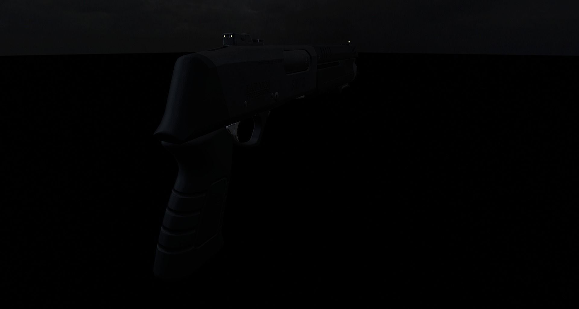 Fabarm stf12 short Low-poly 3D model_9