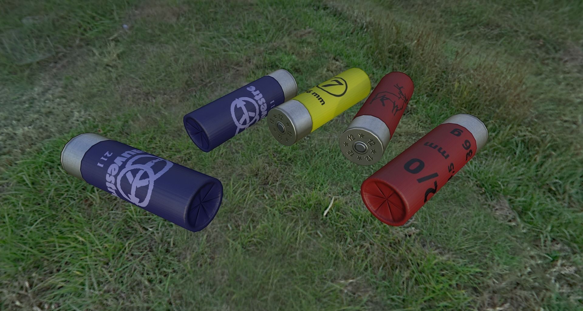 Fabarm stf12 short Low-poly 3D model_12