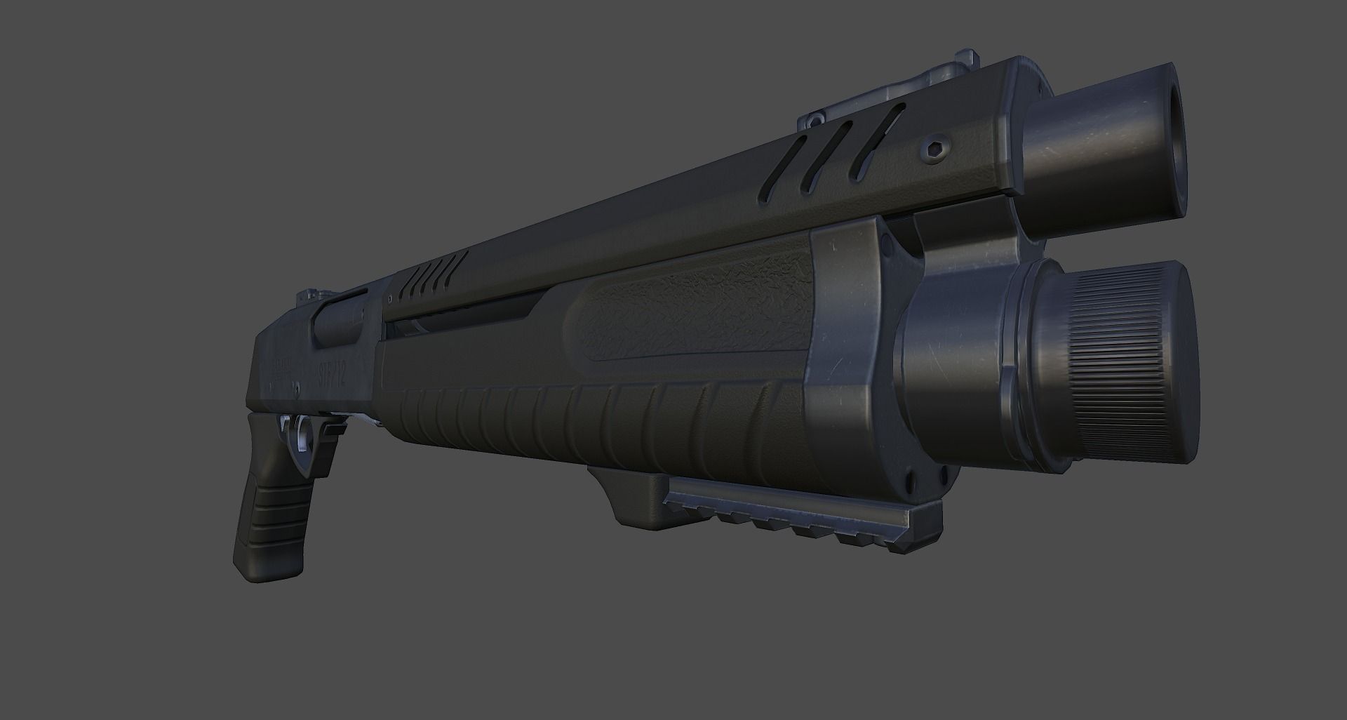 Fabarm stf12 short Low-poly 3D model_2
