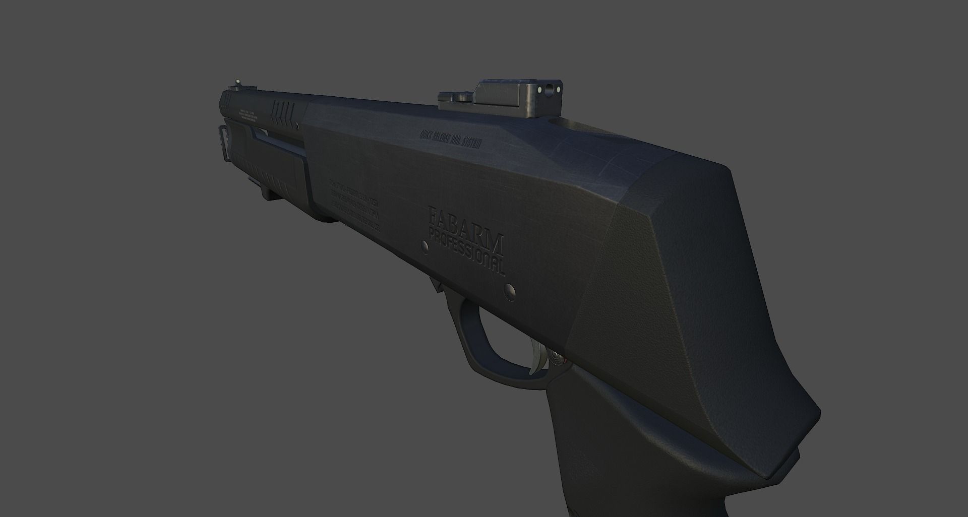 Fabarm stf12 short Low-poly 3D model_6