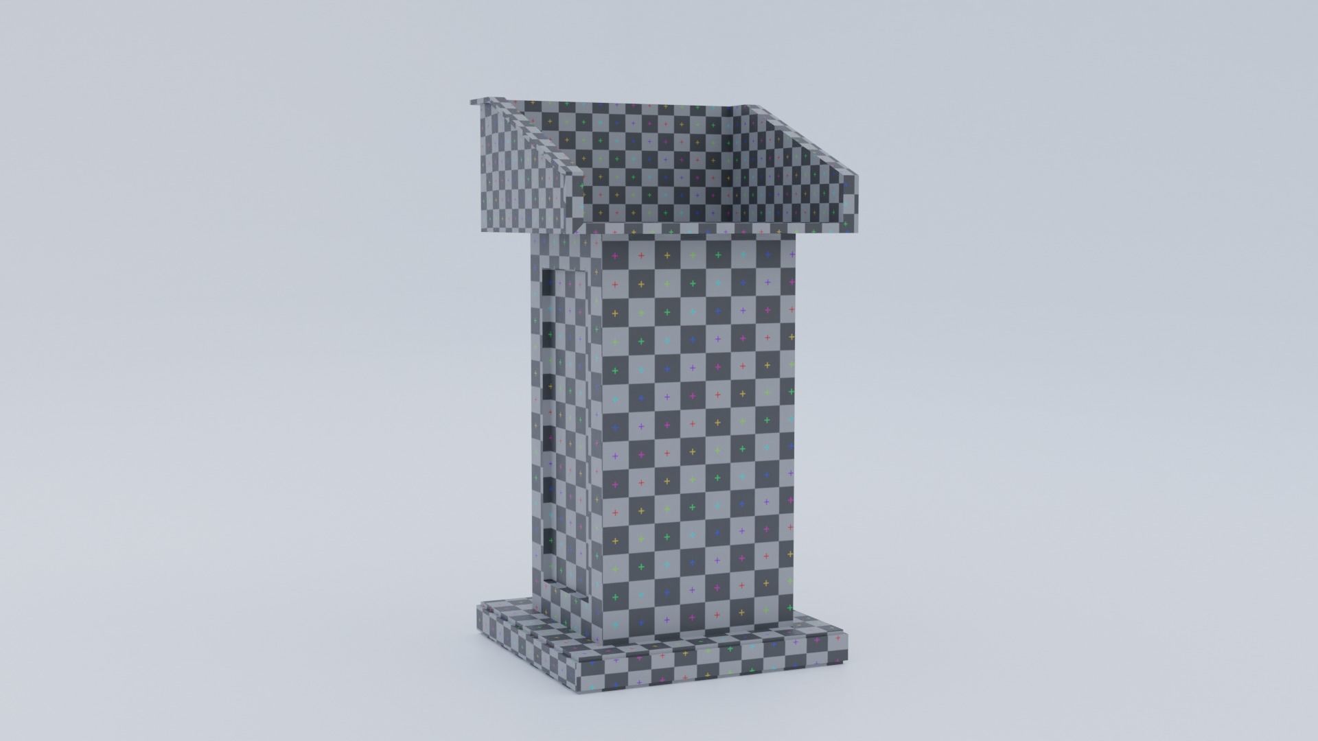 Pulpit - Lectern expo Low-poly 3D model_22