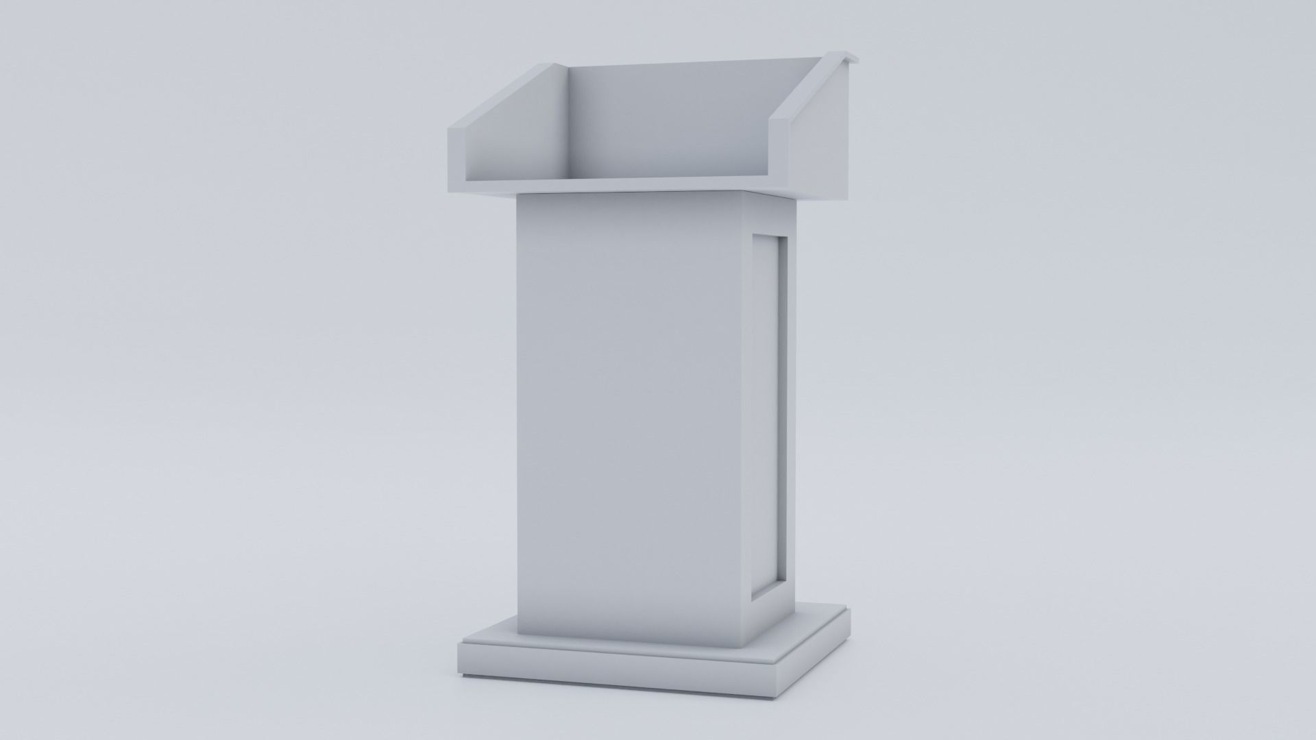 Pulpit - Lectern expo Low-poly 3D model_17