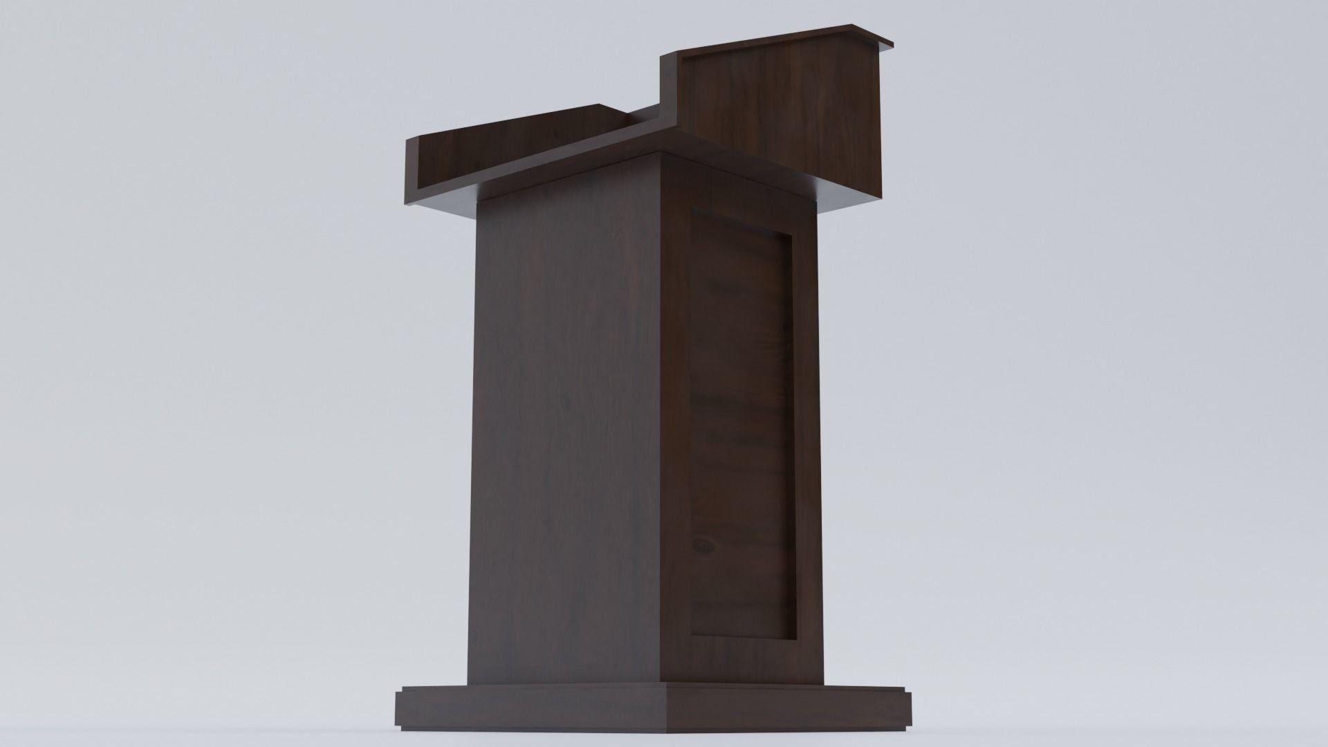 Pulpit - Lectern expo Low-poly 3D model_3