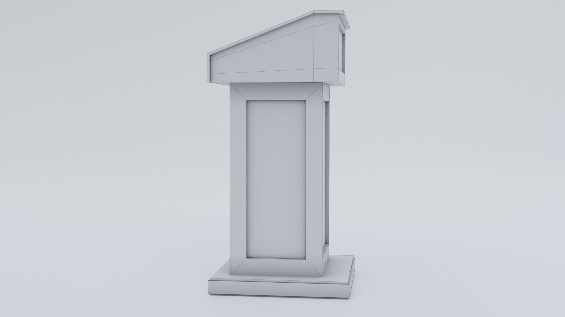 Pulpit - Lectern expo Low-poly 3D model_18