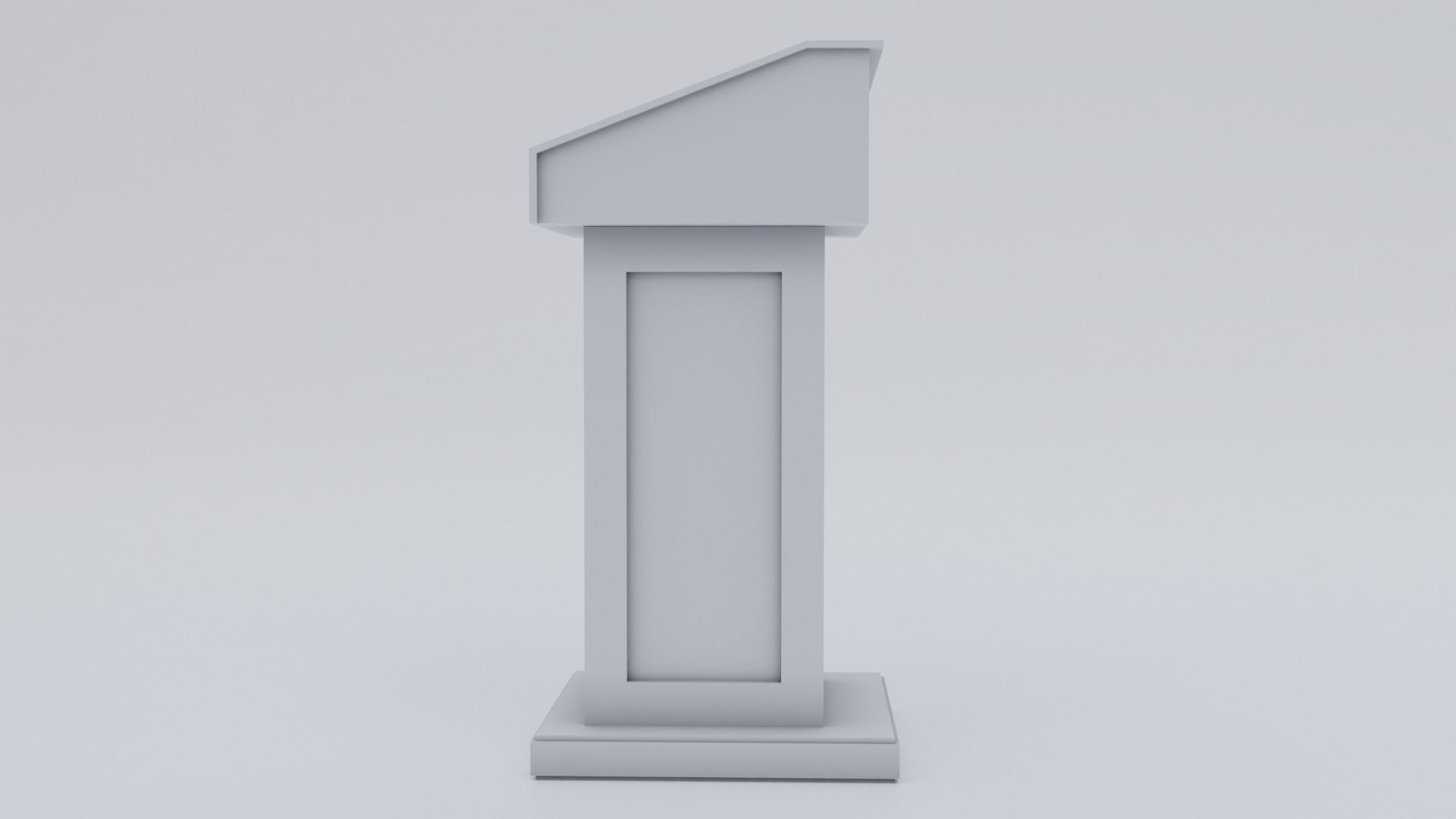 Pulpit - Lectern expo Low-poly 3D model_15