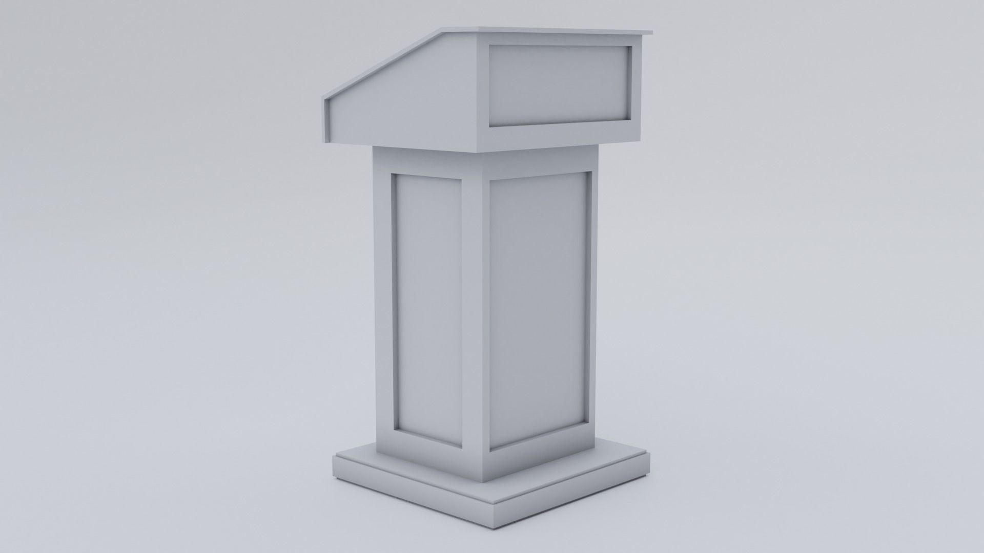 Pulpit - Lectern expo Low-poly 3D model_14