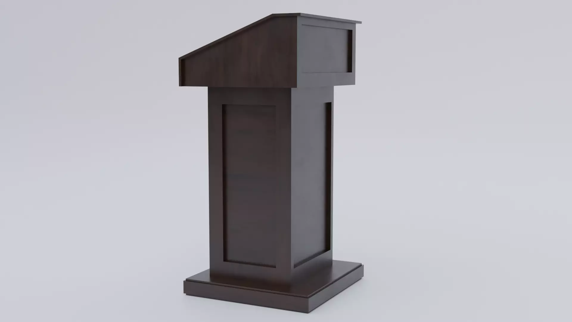 Pulpit - Lectern expo Low-poly 3D model_0