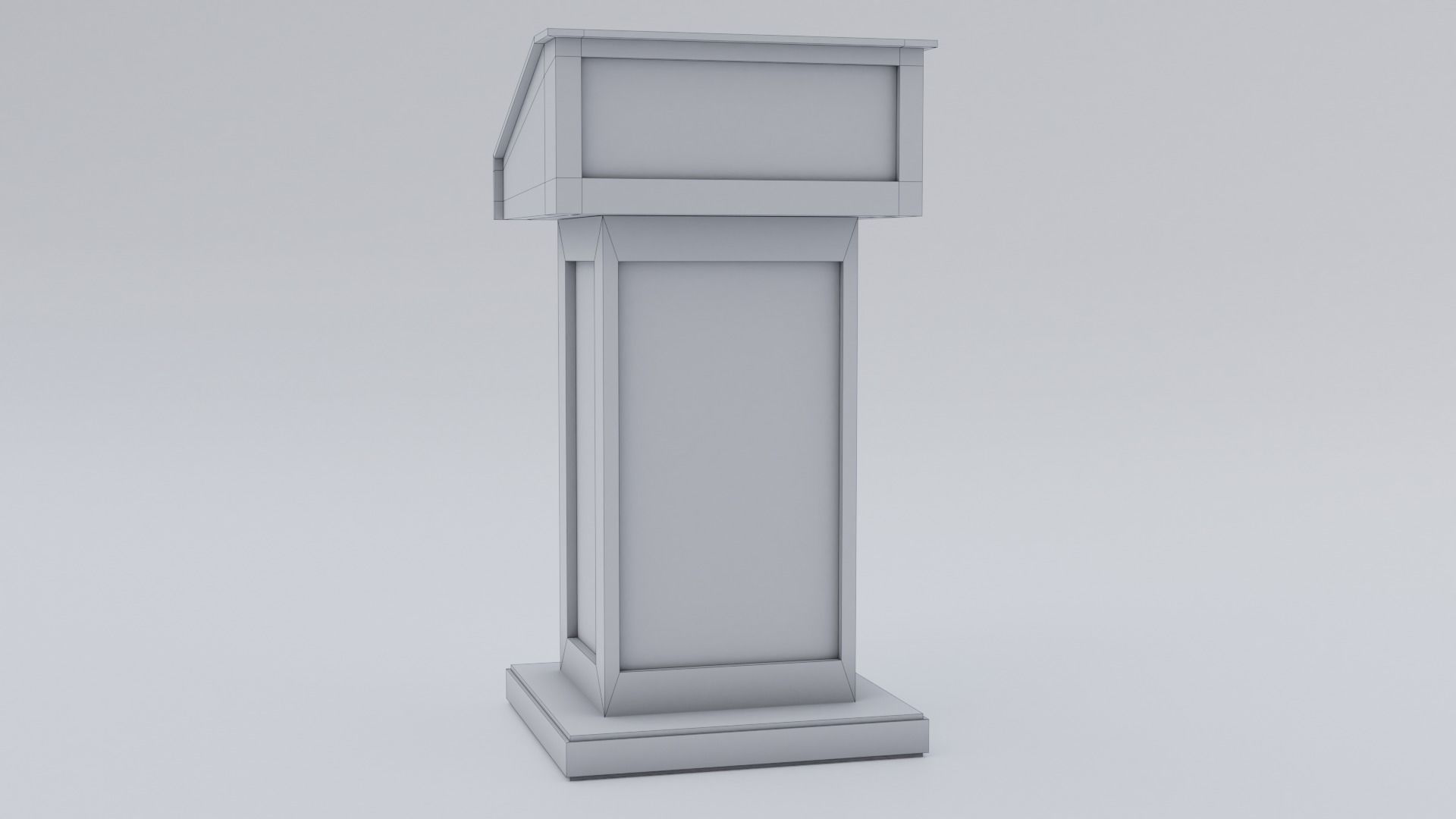Pulpit - Lectern expo Low-poly 3D model_20