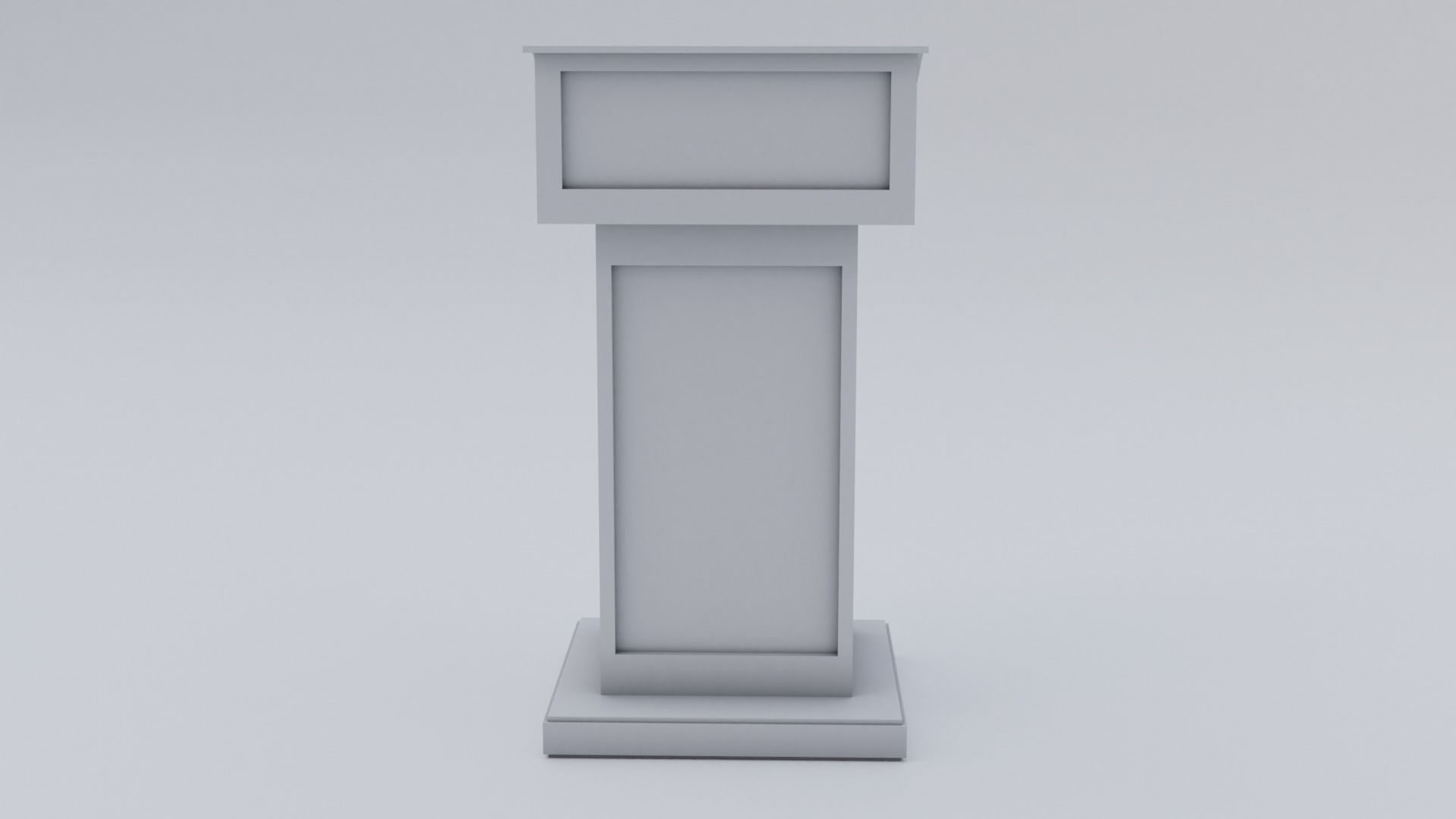 Pulpit - Lectern expo Low-poly 3D model_16