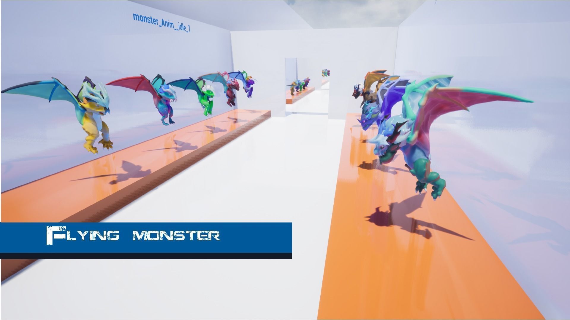 Flying Monster Low-poly 3D model_12