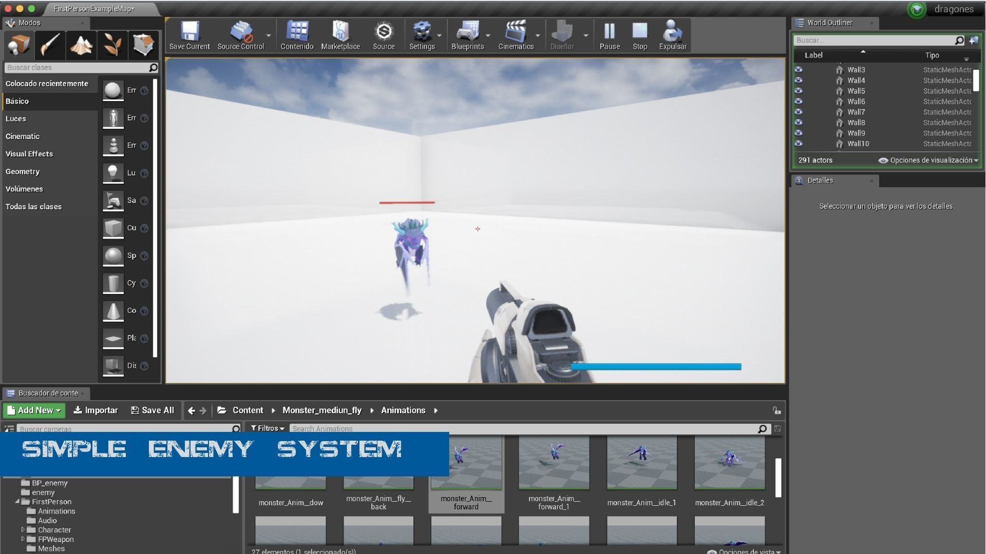 Flying Monster Low-poly 3D model_5