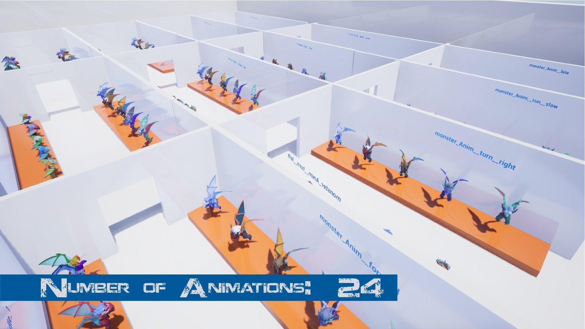 Flying Monster Low-poly 3D model_7