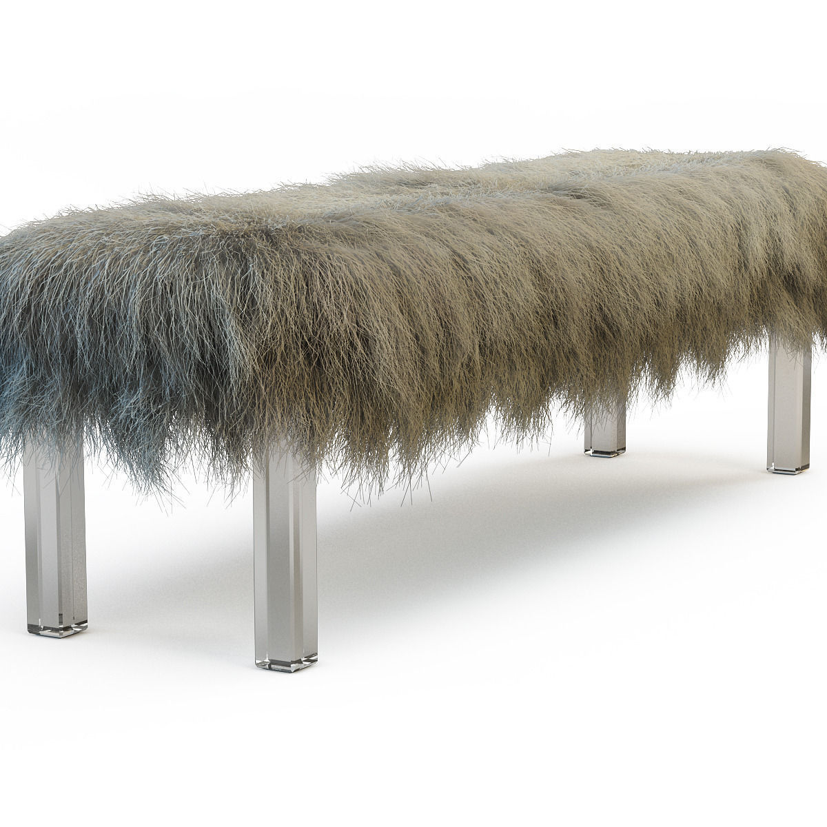 Mongolian Lamb Bench 3D model_4