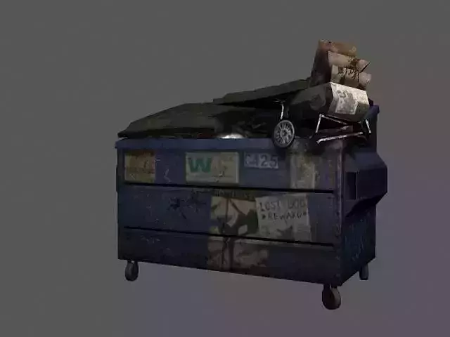 Dumpster chest of drawers Low-poly 3D model
