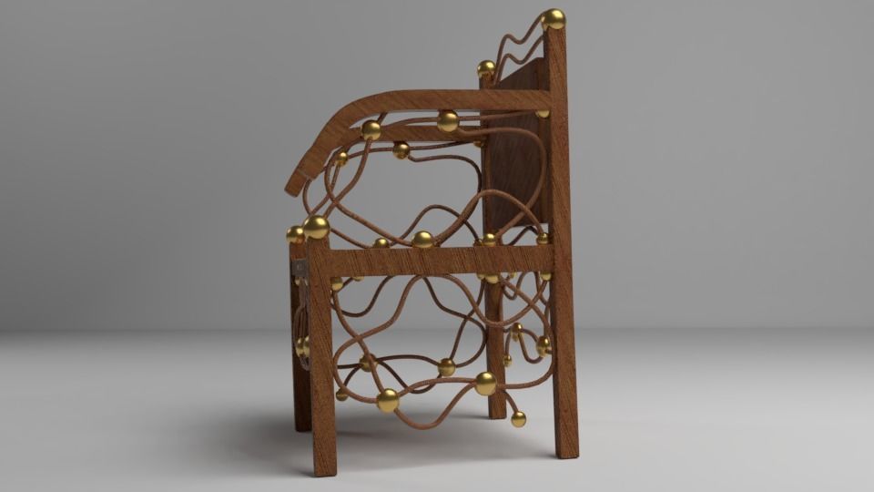 Unique Chair II Free low-poly 3D model_1