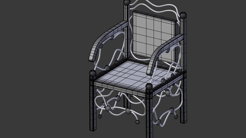 Unique Chair II Free low-poly 3D model_11