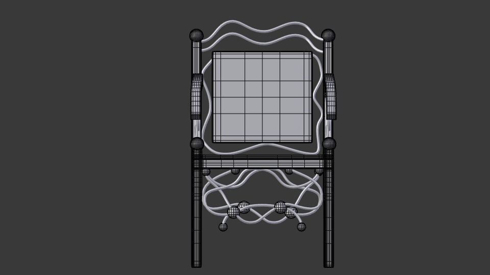 Unique Chair II Free low-poly 3D model_7