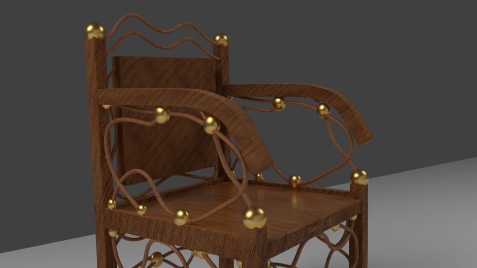 Unique Chair II Free low-poly 3D model_3