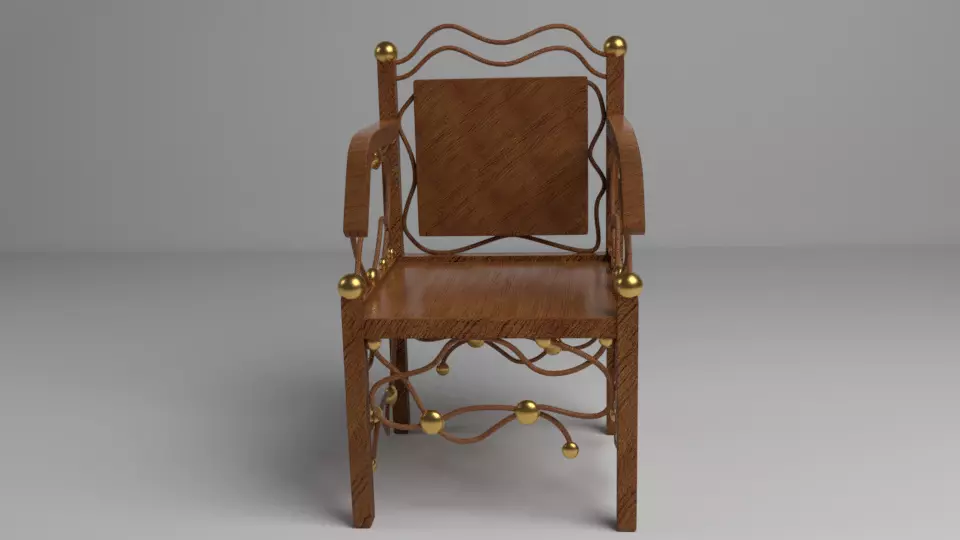 Unique Chair II Free low-poly 3D model_0