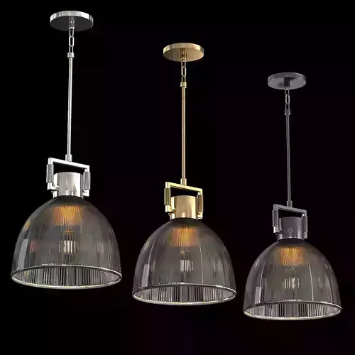 MACHINIST PRISMATIC CLOCHE PENDANT 3D model