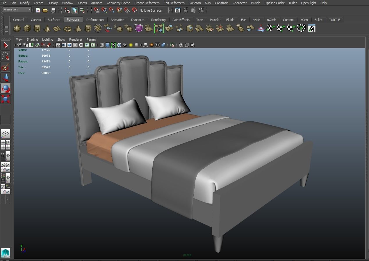 Bed furniture 3D model   3D model_10