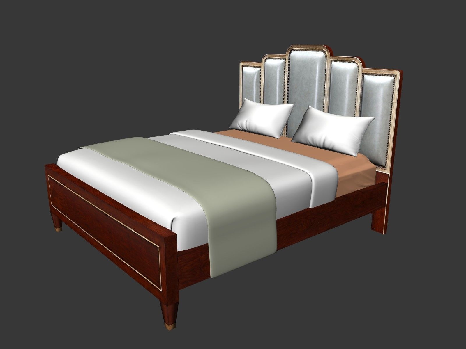 Bed furniture 3D model   3D model_3