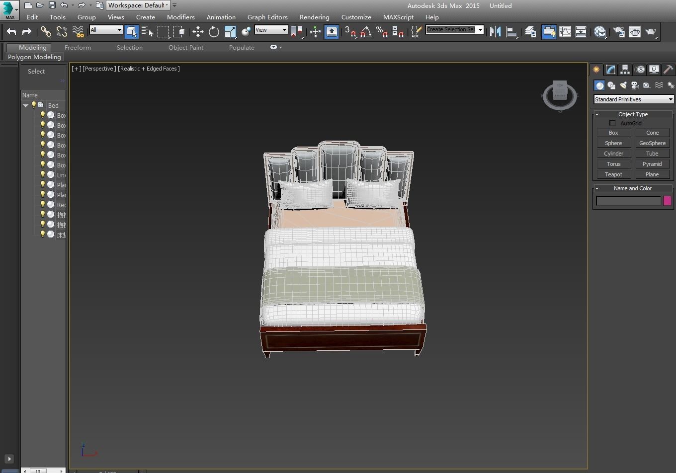 Bed furniture 3D model   3D model_12
