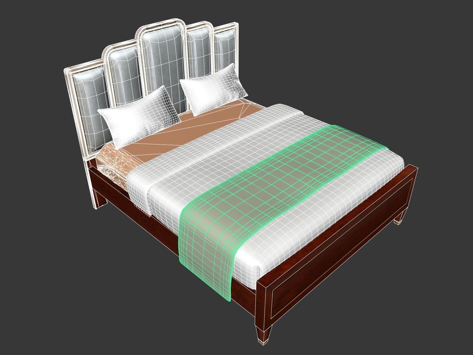 Bed furniture 3D model   3D model_8