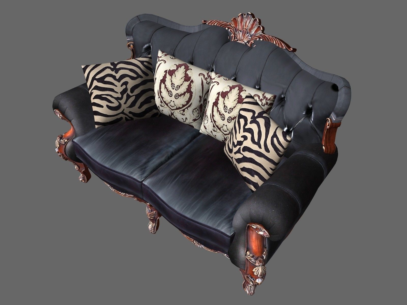 exquisite european classical sofa VR AR 3DModel 3D model_9