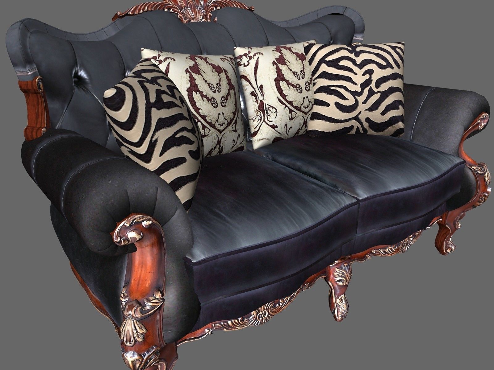 exquisite european classical sofa VR AR 3DModel 3D model_7