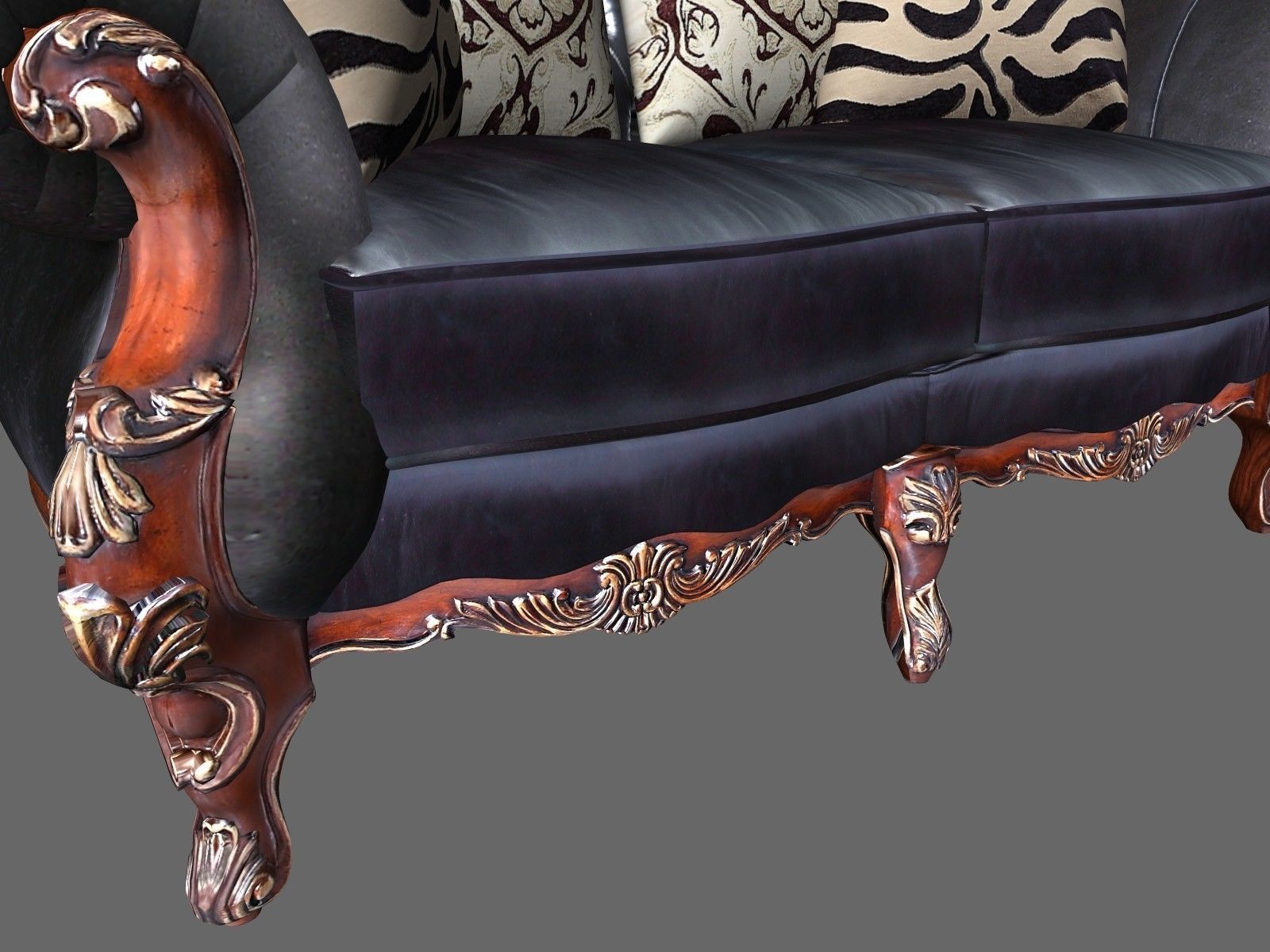 exquisite european classical sofa VR AR 3DModel 3D model_8